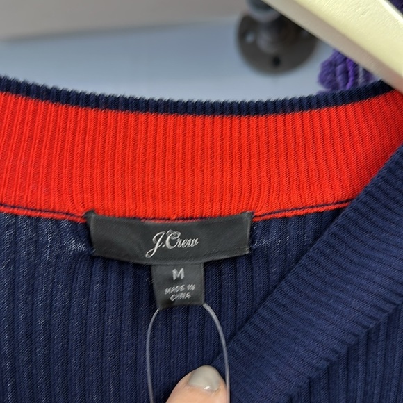 J CREW Ribbed sweater-dress In Navy Blue Size Medium - Picture 6 of 10